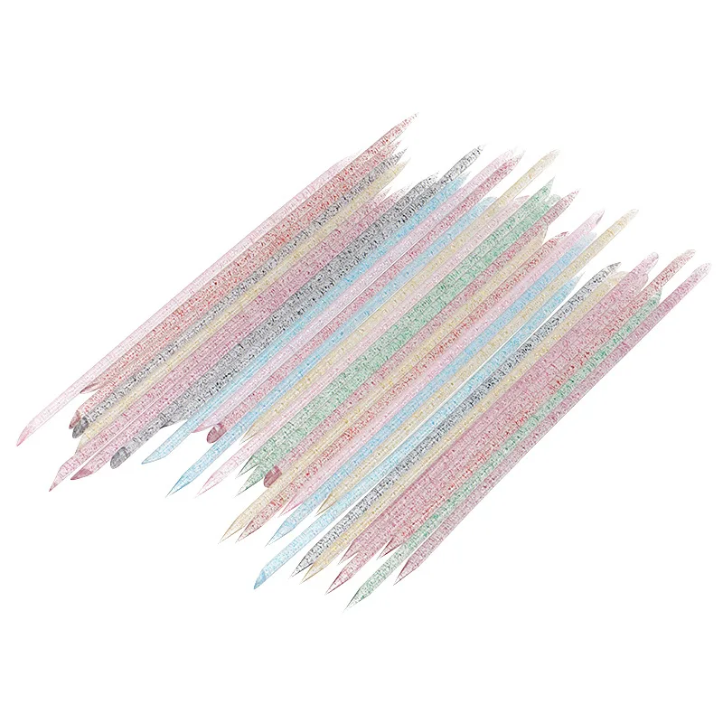 16.8CM Reusable Crystal Double End Nail Art Cuticle Pusher Cuticle Stick Remover Tool Pedicure Care 5000pcs Free Shipping