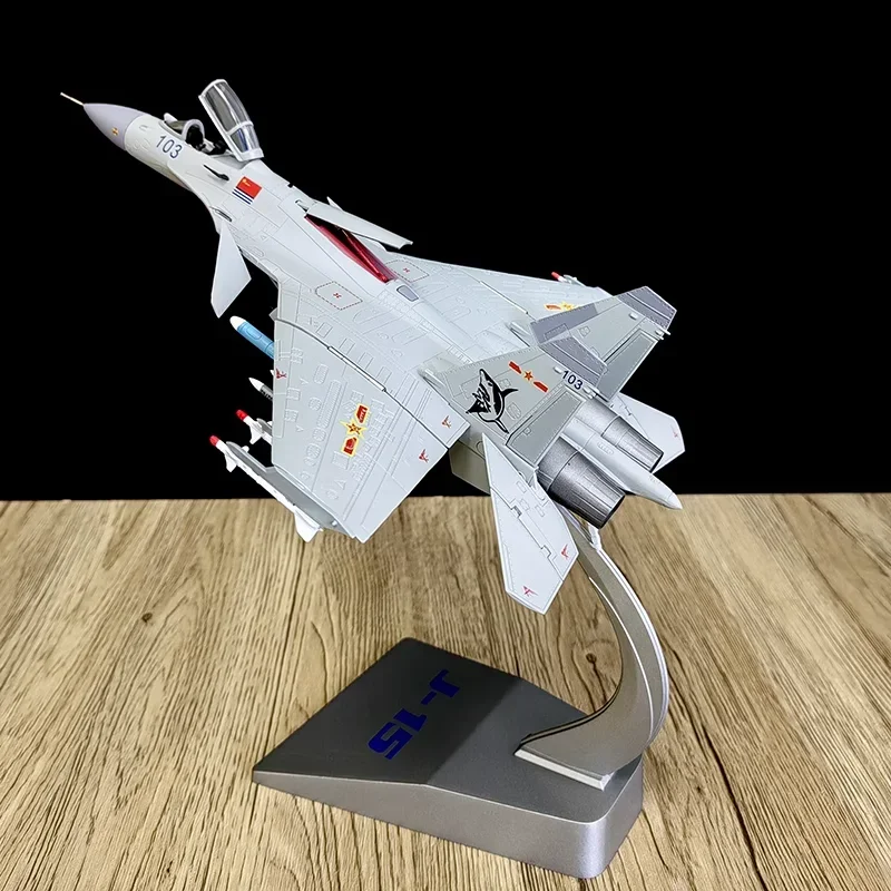 1/89 Flying Shark J-15 Alloy Stealth Fighter Aircraft Airplane Model Metal Fighter Battle Plane Model Sound and Light Kids Gifts