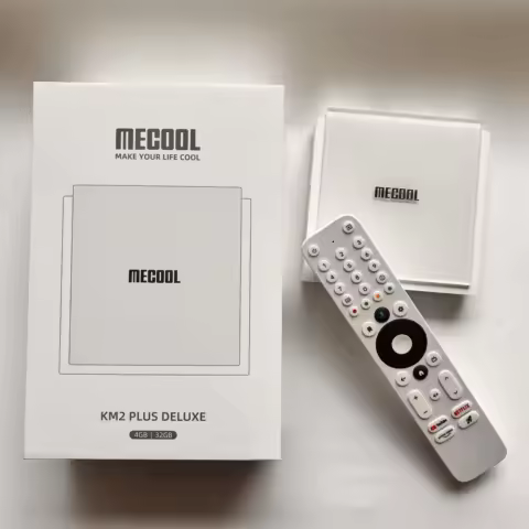 [Genuine]Hig-End MECOOL KM2 Plus Deluxe 4GB 32G Android 11.0 TV Box 4K Amlogic S905X4 Dual WiFi6 BT6 Dolby Atmos Audio TV BOX