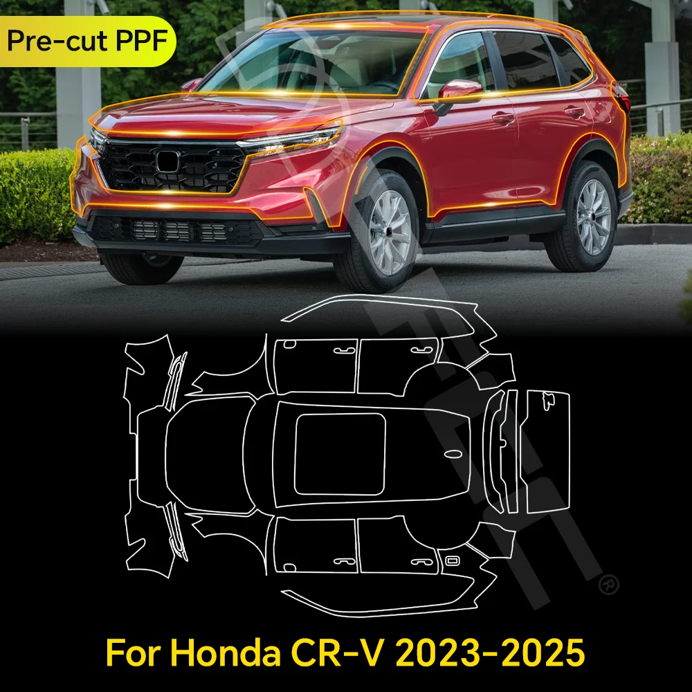 

For HONDA CRV CR-V 2023-2025 TPU Paint Protection Film Clear Bra Pre-cut PPF Car Body Anti-Scratch Resistant Self-adhesive Cover