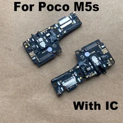 For Xiaomi Poco M5s USB Charging Dock Board Port Mic Microphone Connector Fast Flex Cable Repair Parts Global With IC