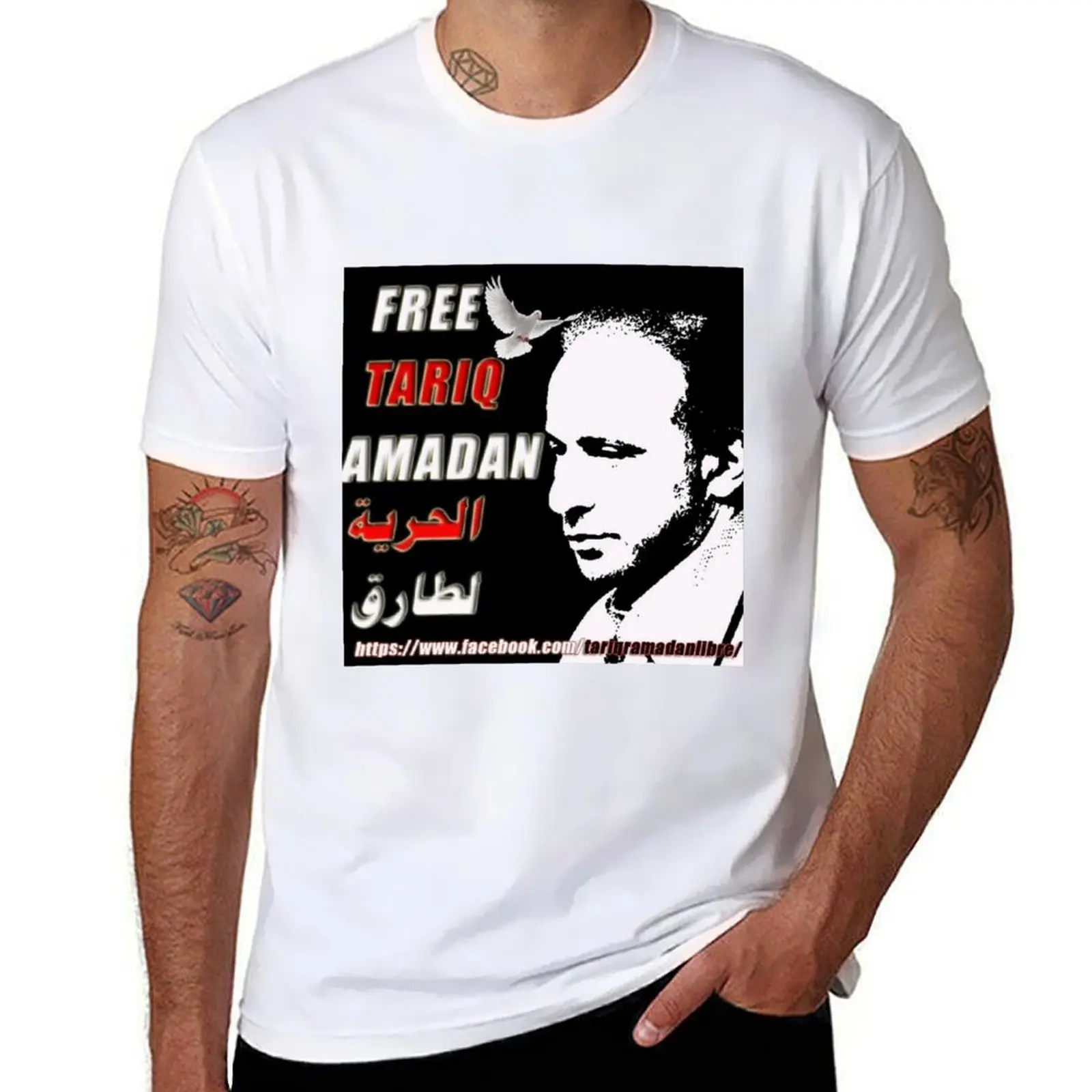 

Free tariq ramadan T-Shirt printed t shirts for man man t shirts for men casual T-Shirt
