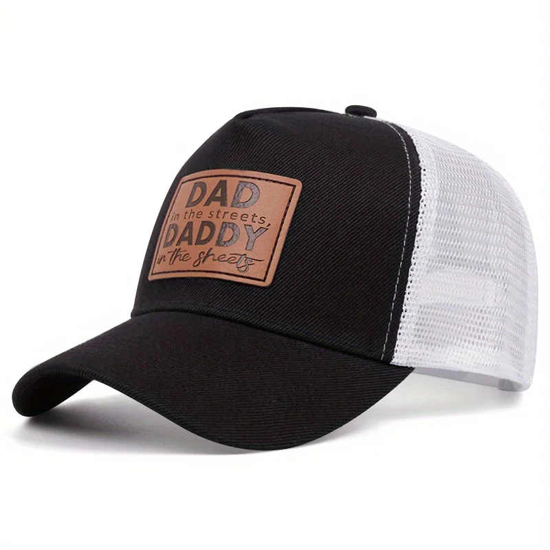 Dad Embroidery Baseball Caps for Men 2024 Summer Breathable Mesh Trucker Hats for Men Adjustable Golf Cap Male Gifts for Dad