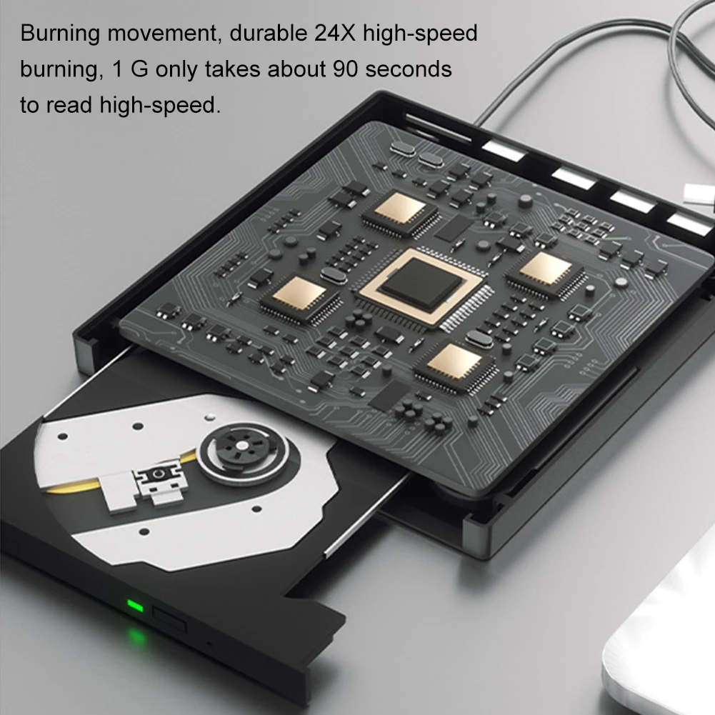 محرك أقراص بصري خارجي بالأشعة الزرقاء ، USB ، نوع C ، 7 في 1 ، CD ، DVD ، BD ، مشغل RW ، ناسخ ، كاتب مع SD ، فتحات بطاقة TF للكمبيوتر الشخصي ، الكمبيوتر المحمول #2