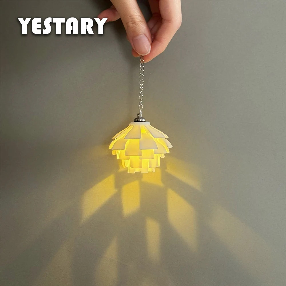 

YESTARY 1/6 Bjd Doll Furniture Pinecone Light Doll Accessories Toy Fashion Vintage Mini Pendant Light Dollhouse Furniture