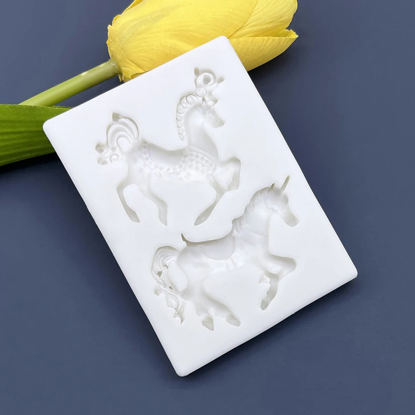 Unicorn Horse Silicone Cake Baking Mold Sugarcraft Chocolate Cupcake Resin Tools Fondant Decorating Tools