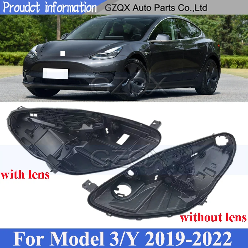

CAPQX Headlight Base Cover Head Light Back Lid For Tesla Model 3 Model Y 2019-2022 Head Lamp Back House Headlamp Rear Shell
