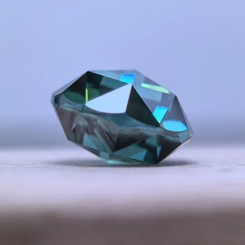 Moissanite Round Shape Double Faced Rose Cut Emerald green color Charms for DIY Jewelry Making Materials with GRA Certificate