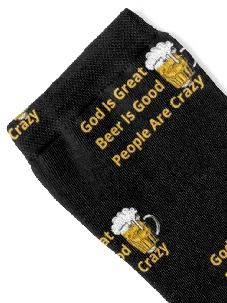 god is great beer is good and people are crazy Socks warm winter crazy Crossfit Socks Man Women's