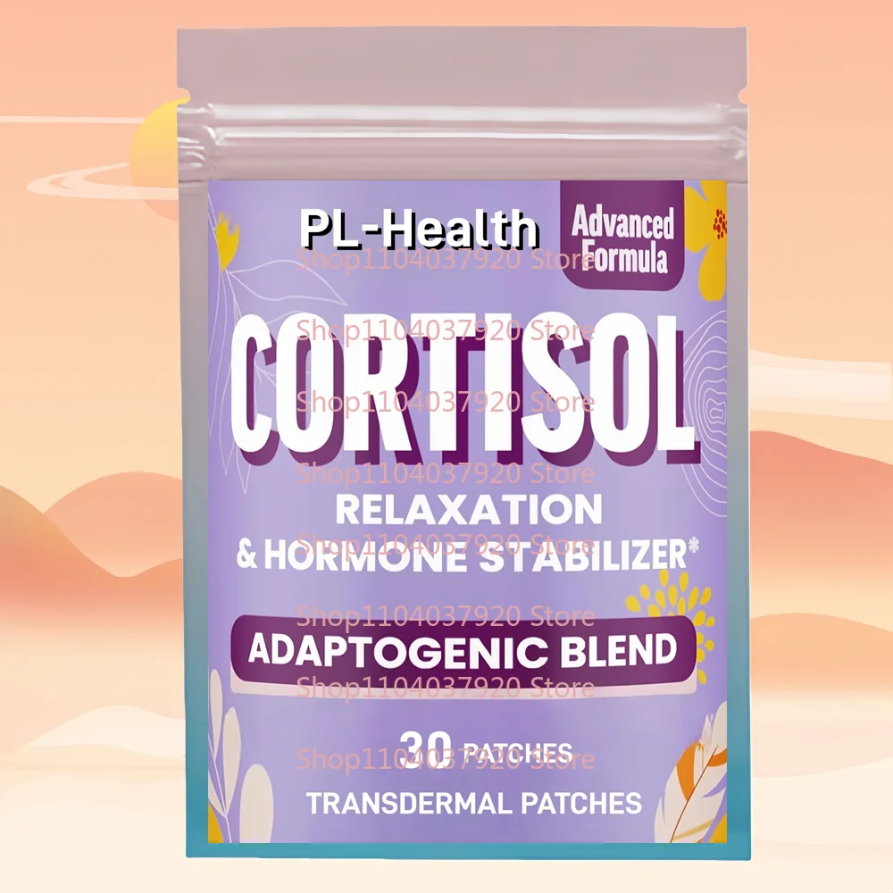 

30 пластырей Cortisol Detox Transdermal для женщин, с магнием, L-ананом для баланса гормонов, настроения и пищеварения