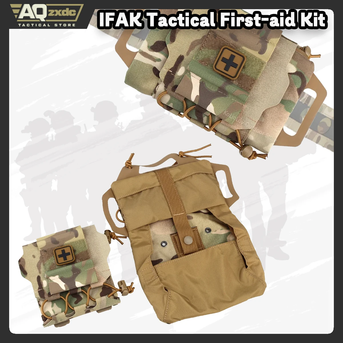 

AQzxdc IFAK Tactical First-aid Kit Pouch MOLLE Rapid Deployment Survival Outdoor Hunting Vest Belt Emergency Bag Medical Pack