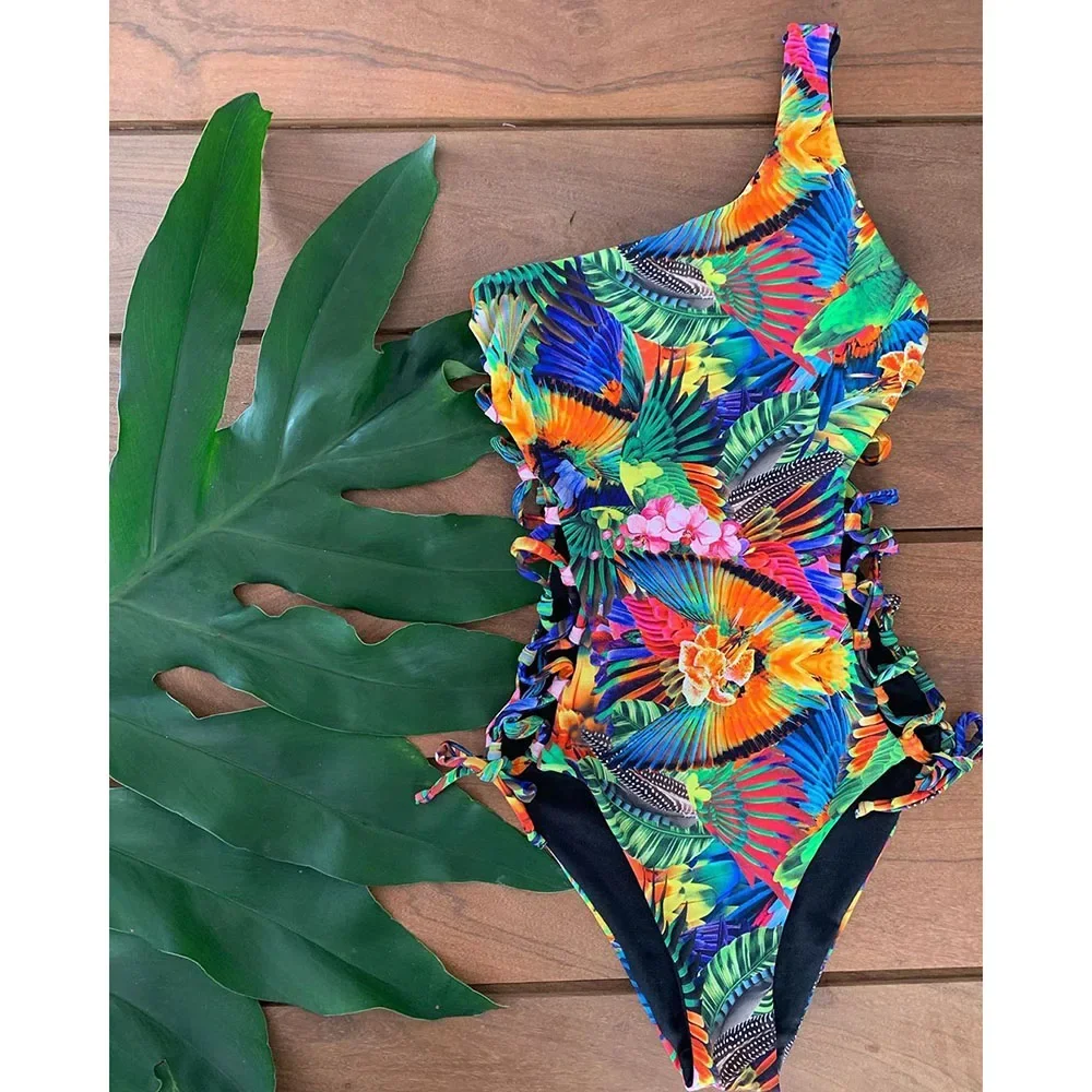 

One Piece Swimsuit 2025 Sexy Swimwear Women Swimsuit Push Up Bathing Suits Beachwear Lace Up Monokini Female