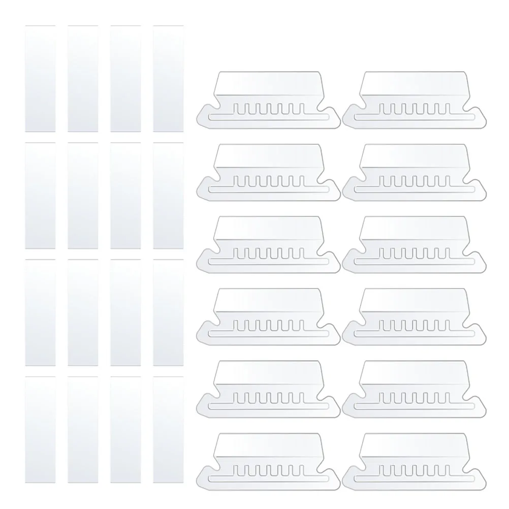 

100pcs File Folder Tabs Accessories Hanging Folders Label Holder Labels PVC Material Sturdy Design Easy Storage Clear