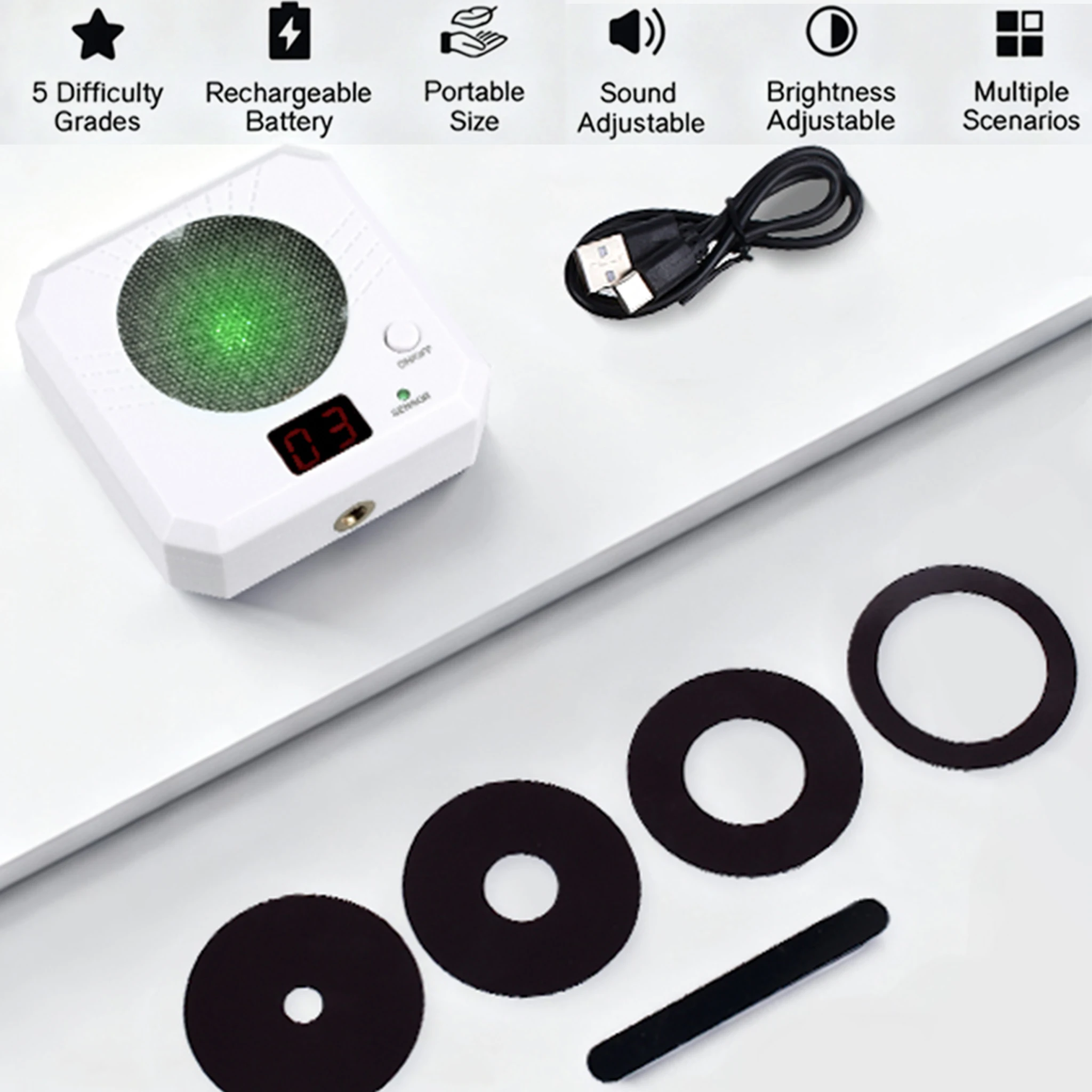 

Laser Target Infrared Induction Electronic Scoring Color Sensitive Shooting Practice with Sound Effects Laser Training Target