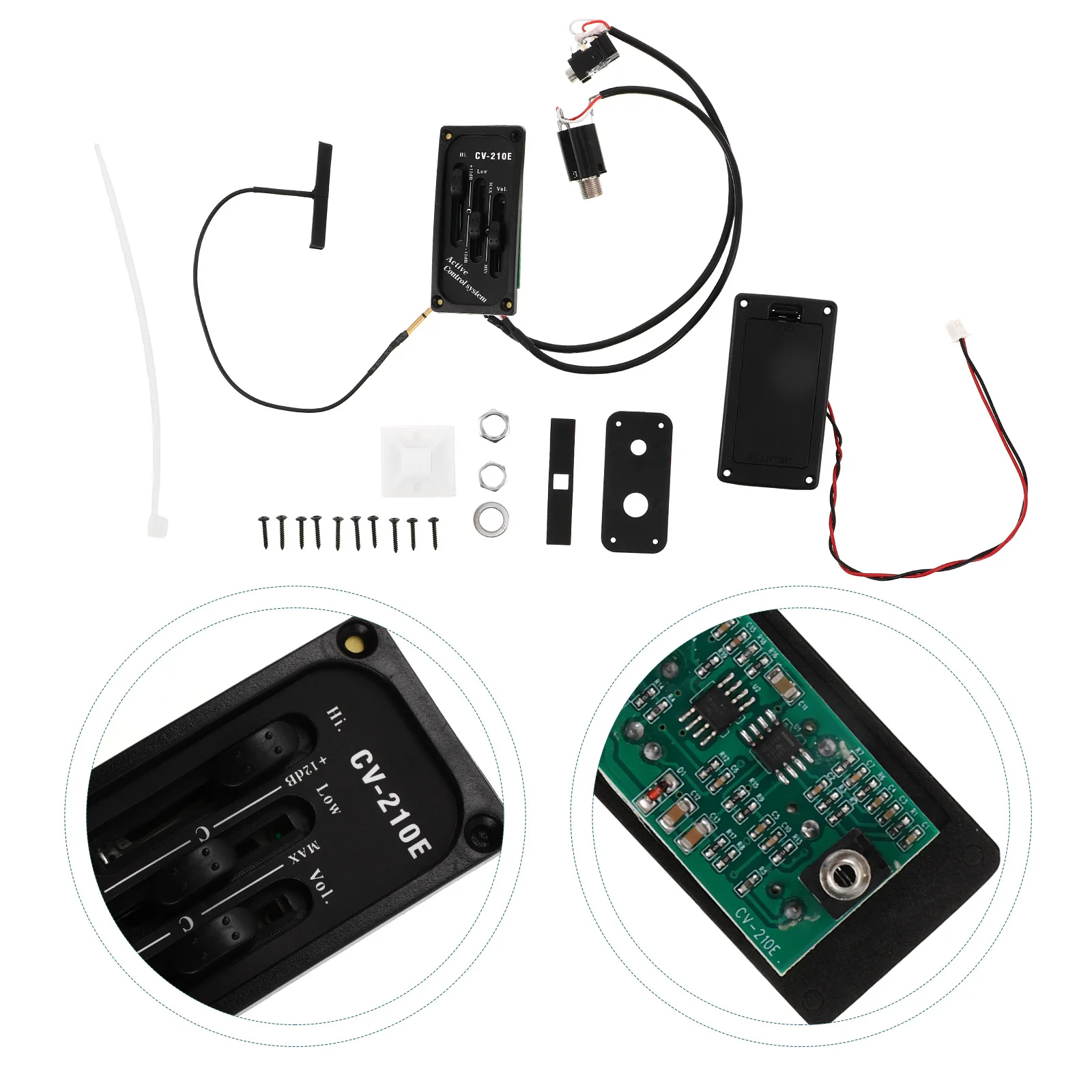 

Black Electric Violin Pickup High Precision Piezoelectric Shielded Cable Silent Eq Stage Studio Accessories Under Saddle