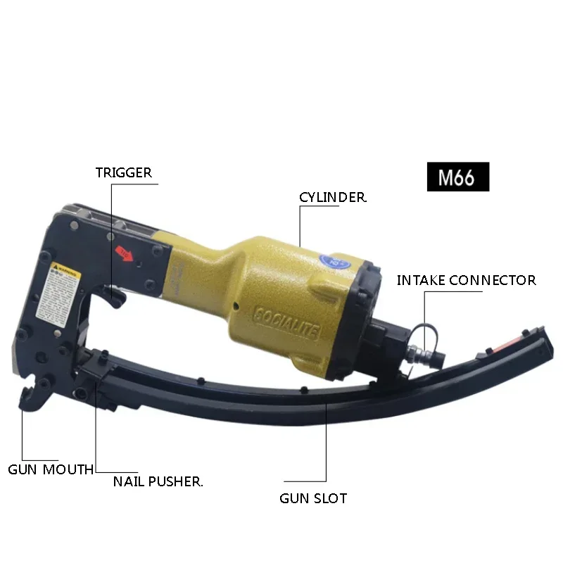 

220 В M66 Пневматический зажим Пистолет Матрас Сетка Подушка Зажим Пистолет Грунтовая клетка Рыболовная сеть Застежка Зажим Пистолет