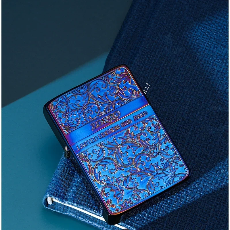 2027 ZORRO Smoked Blue Limited Edition Tangcao 1941 Replica Version Practical Kerosine Windproof Lighter