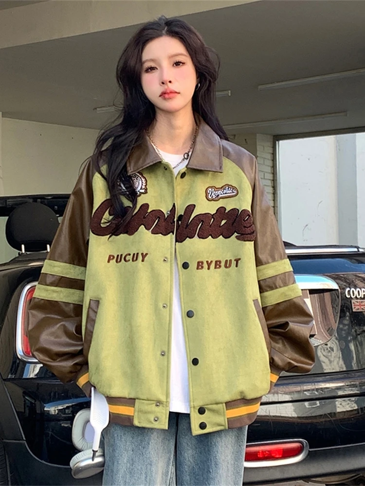 

Baseball Jackets Nylon Womens Summer Anti-Uv Textured Panelled Splice Rainproof Lightweight Drawstring Trendy Commuting Lapels