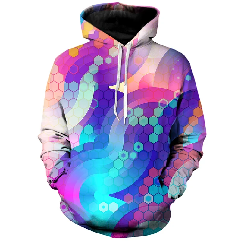 2024 Frühling Herbst 3D-Druck Ölgemälde Harjauku bunte Pullover y2k Kleidung Straße Sport lässig Langarm Unisex Hoodies