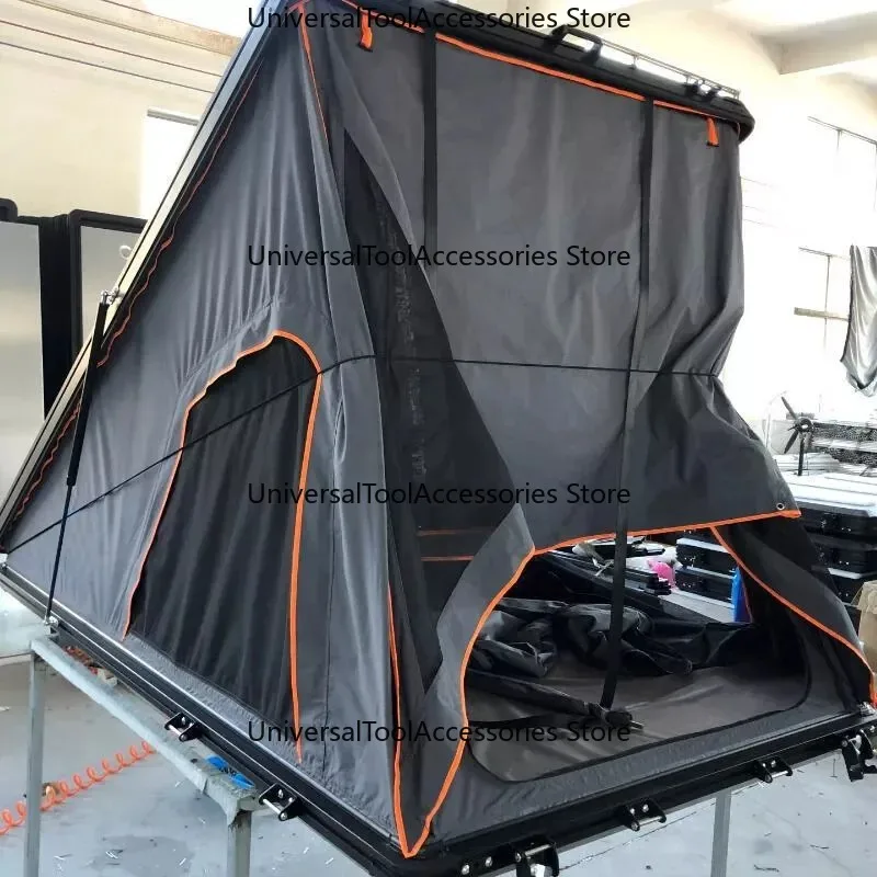Double Layer Aluminium Triangle Hard Shell Roof Tent for Self-Driving Car Rear Awning Outdoor Adventure Companion