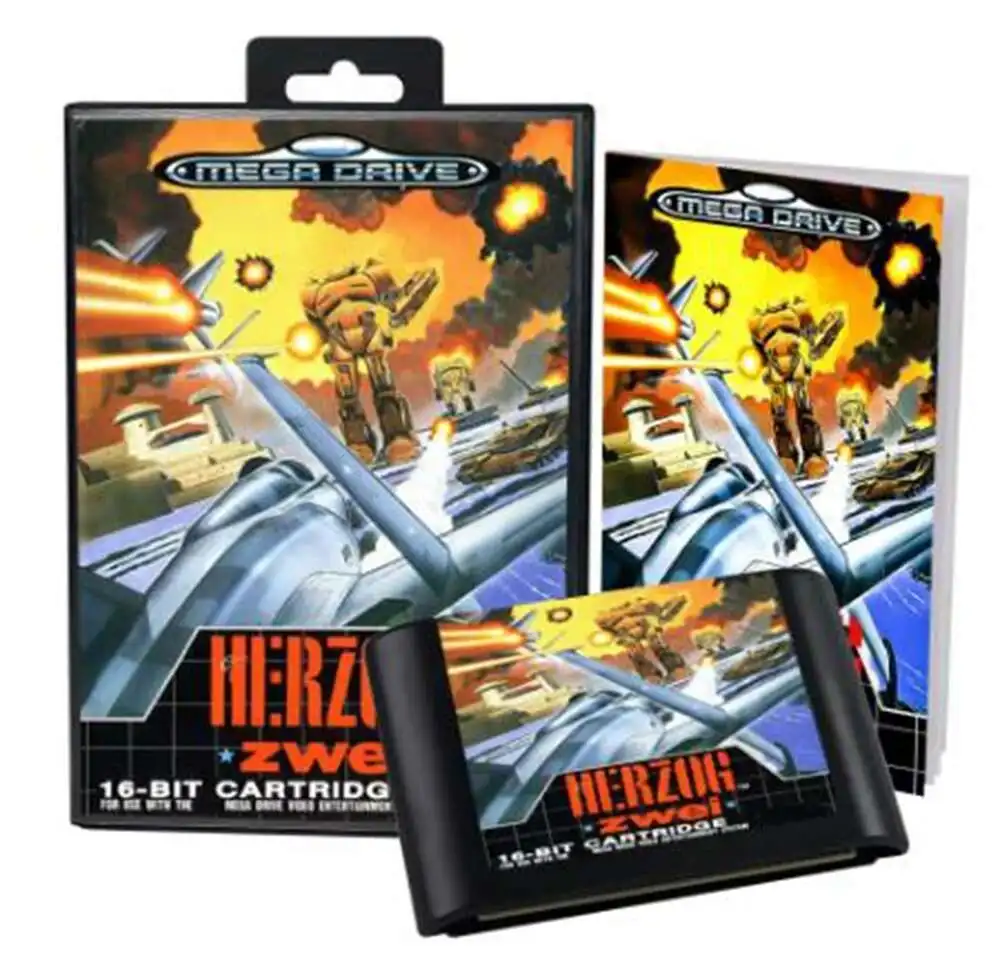 

Herzog Zwei with Box and Manual for 16 Bit Sega MD Game Cartridge Megadrive Genesis System