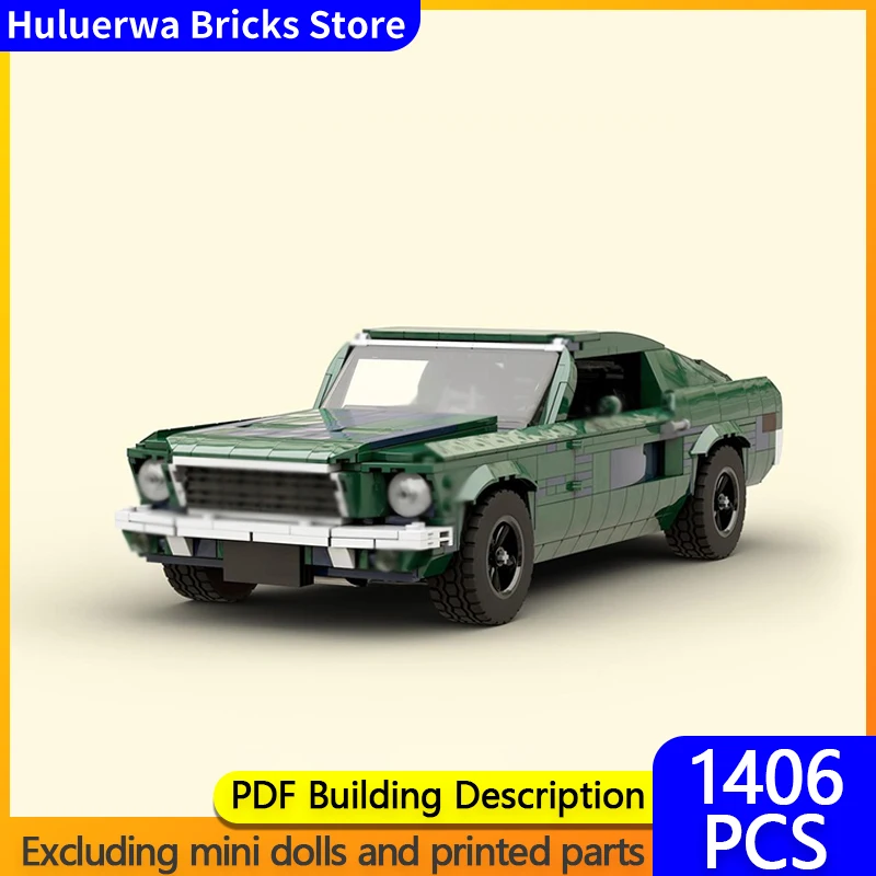 

Модель скоростного гиперкара MOC, строительные кирпичи, Mustang GT, американский мускулистый автомобиль, модульная технология, подарки, праздник, сборка, детские игрушки