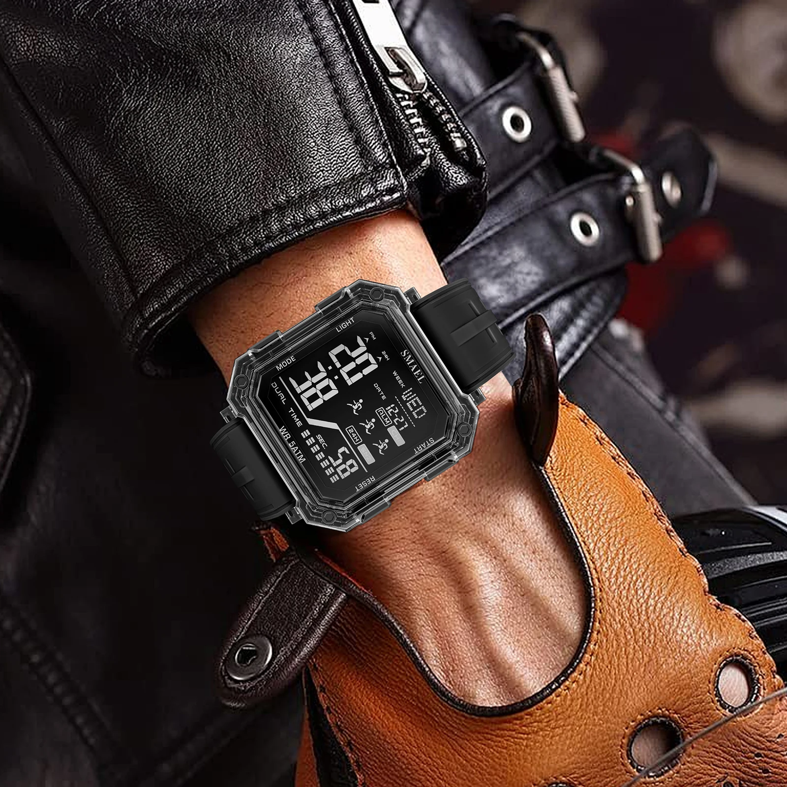 SMAEL marque 8129 étanche livraison directe montre réveil lumineux jeune mode affaires Quartz Sport montres