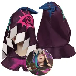 Jinx Arcane Cap Hood Cosplay Fantasia Women Costume Arcane LOL Jinx Hat Roleplay Outfits Halloween Carnival Costume Accessories