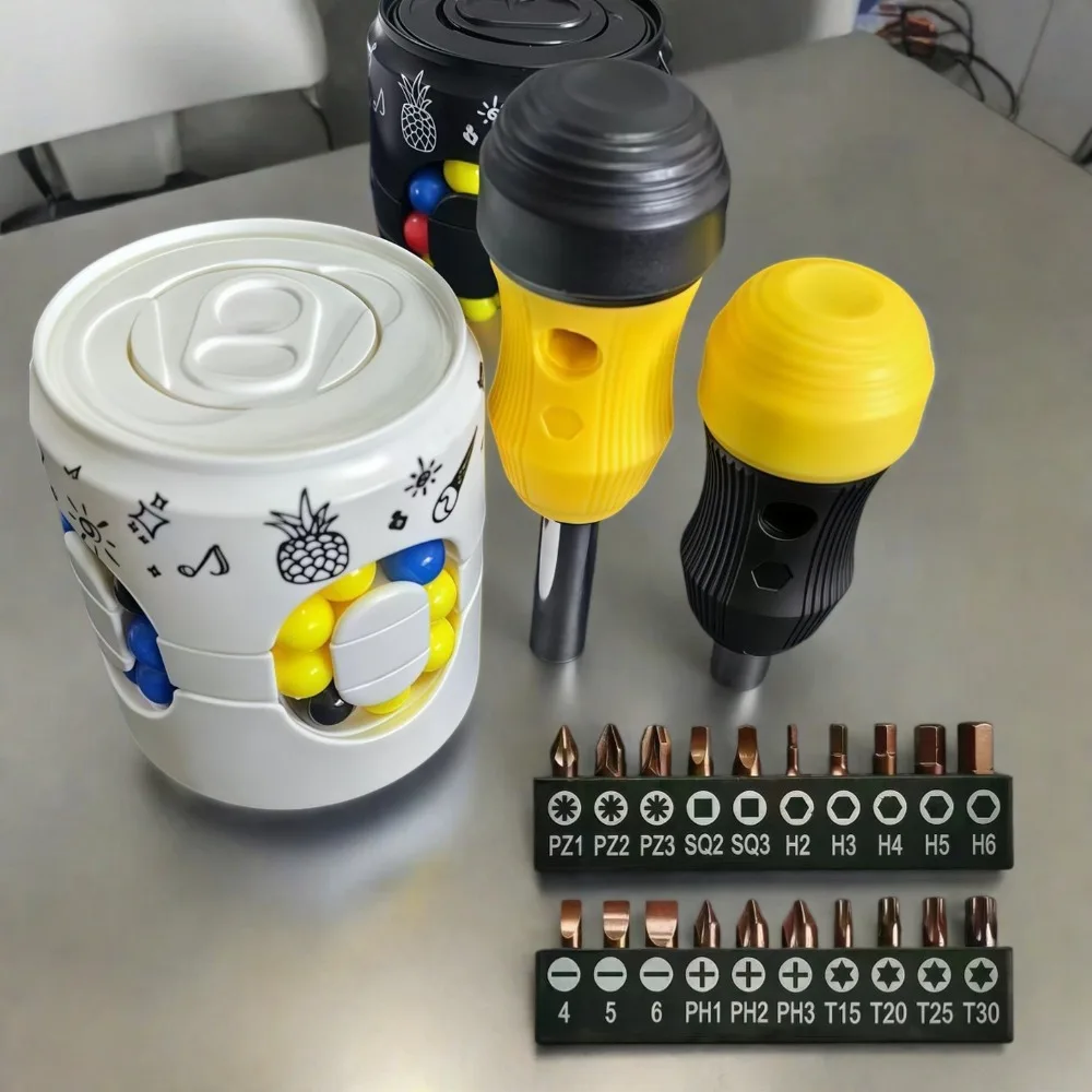 Mini-Schraubendreher-Set mit Phillips-/Quadrat-/HEX-/Torx-Bits mit hoher Härte, 25 mm lang, multifunktional, 1/4-Zoll-Sechskant-Schraubendreher, Handwerkzeuge – Detail 1