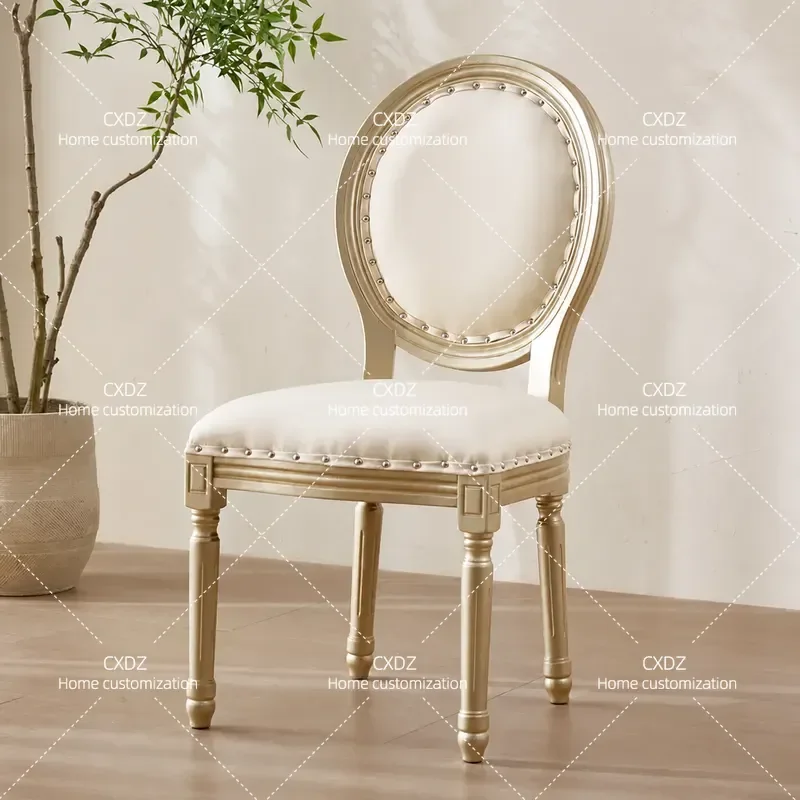 Modern Simple Solid Wood Stool Back Chair for Hotel Restaurant Cafe Dining Room American Style Household Mahjong Seat