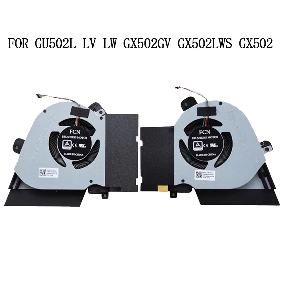 GX502GV New Laptop CPU GPU  Fan For ASUS GU502DU GU502G GU502GW GU502L GU502LWS GU532G GX502G GX502GW GX502LWS GU/GV DC5V 12V