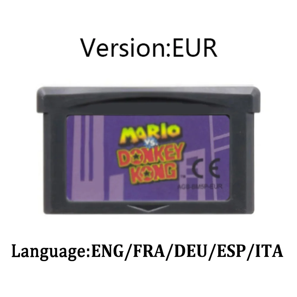 GBA Game 32Bit Cartridge Videogameconsolekaart Donkey Kong-serie vs. Donkey Kong Country voor GBA/SP/DS