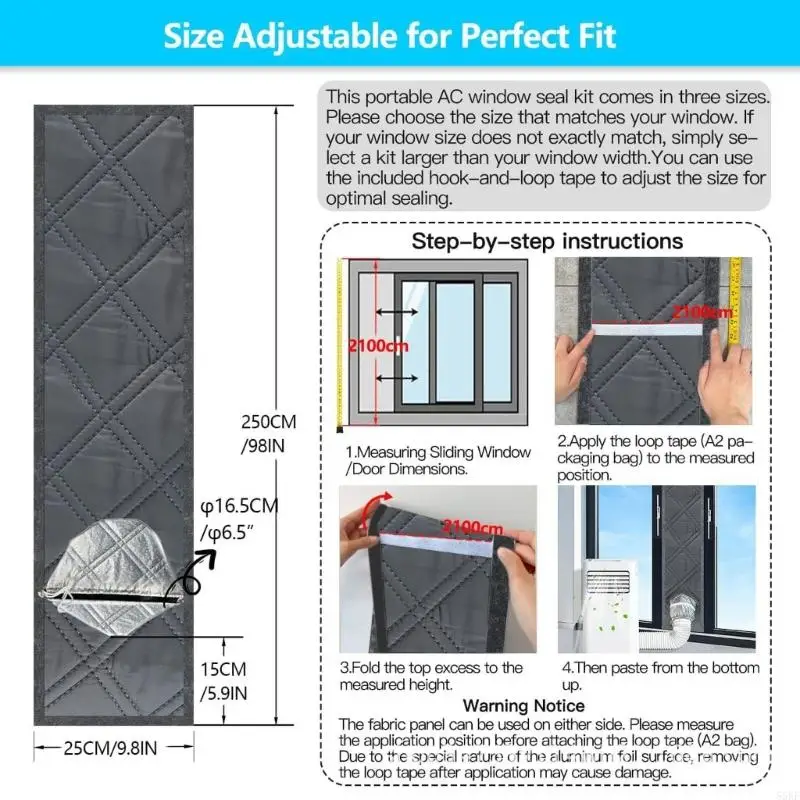 Composite Portable Air Conditioner Window Seal Cloth for Exhaust Openings 55KF