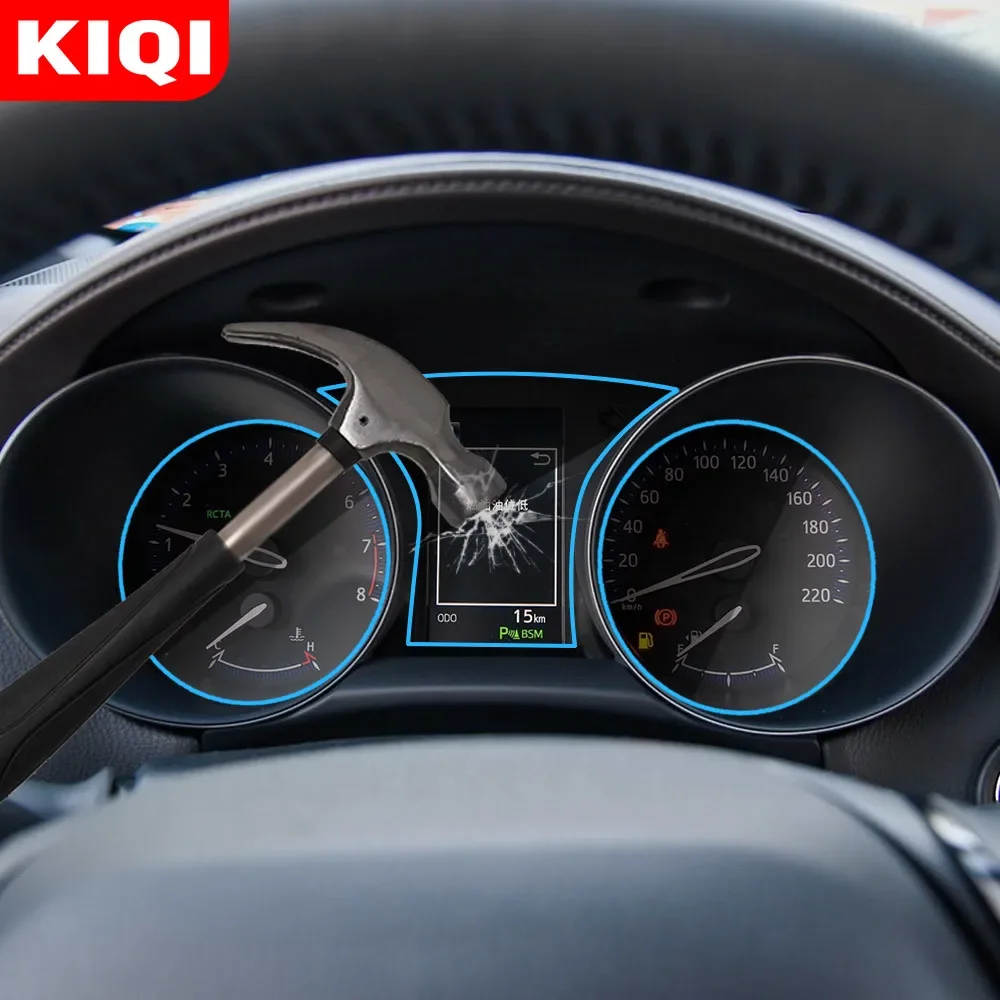 KIQI Car Instrument Panel Screen Protector  for Toyota C-HR CHR 2016 - 2021 Car Interior Dashboard Membrane Protective TPU Film