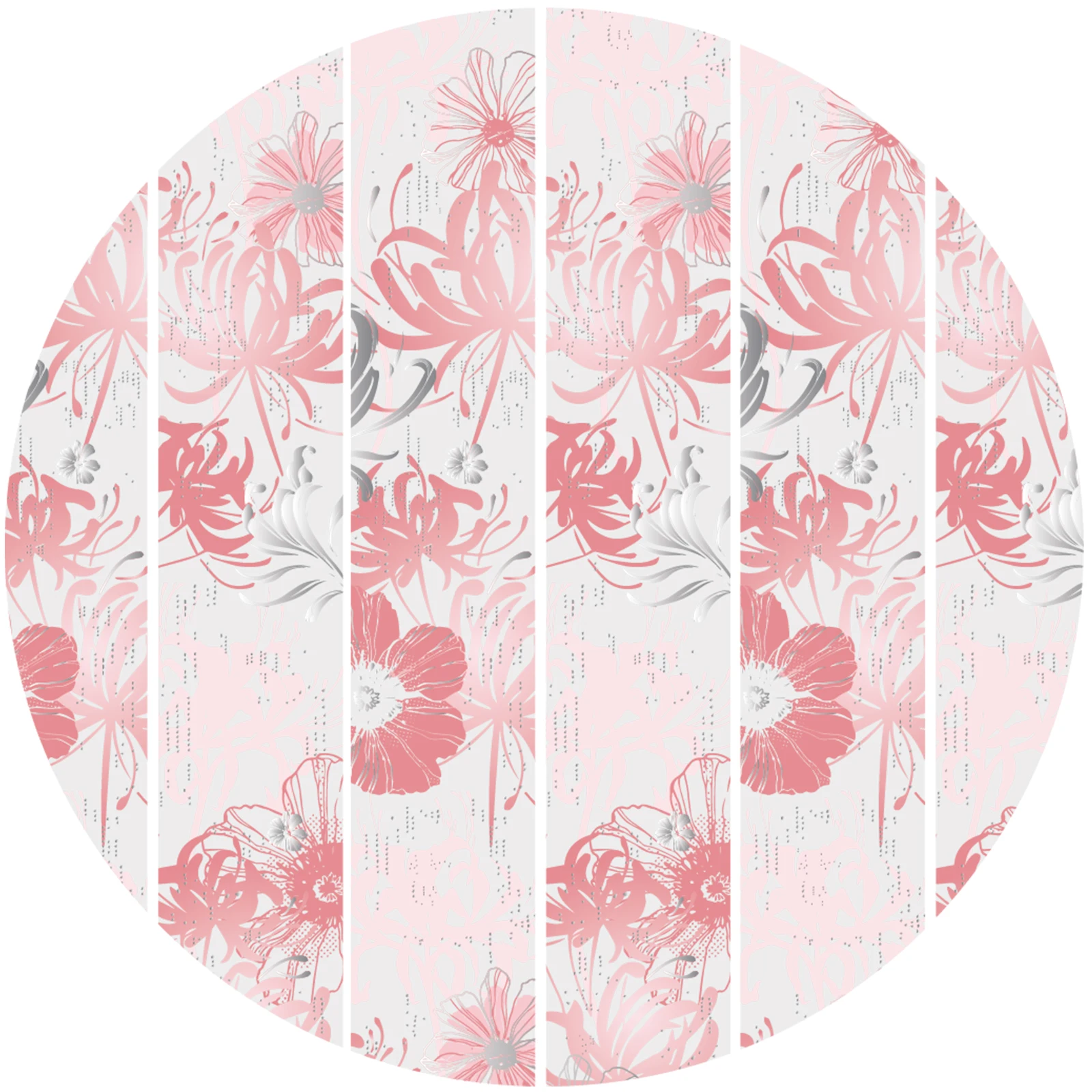 Etori Life 30Mm*2M Gentle Pink Silver Floral Lily of the Valley Tape with a Dreamy Girly Feel, Suitable for Decorating Notebook Edges, Laptop, Phone Back, Handbag, Diary, Sticker Books, Postcards and Envelopes, Vintage Gift Paper Bags, Scrapbooking Supplies, Room Decoration, Holiday Party Stickers, Art Supplies, Cycling Decals, Gifts for Friends, Easy to Carry