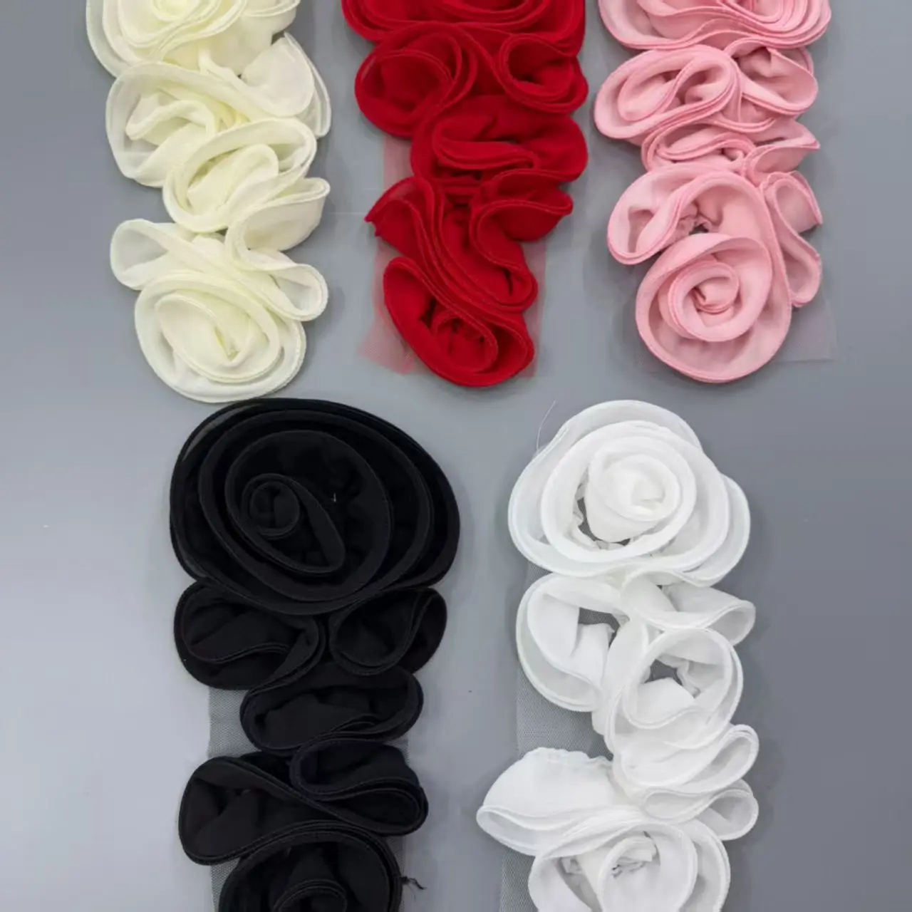 Handmade DIY flower patch; three-dimensional plate flower; chest flower fabric patch; three-dimensional large flower; wedding dr
