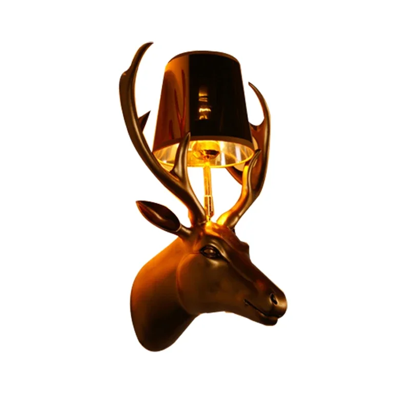 KERWIN โมเดิร์น Antlers โคมไฟติดผนัง Creative Gold LED ในร่มโคมไฟสําหรับตกแต่งบ้านห้องนั่งเล่นห้องนอนข้างเตียง Porch