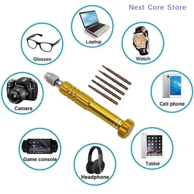 [NC]5-in-1 Multifunctional Small Screwdriver Kit Repair Tool For Cellphone, Eyeglass, Sunglasses, Electronics, Jewelry And More