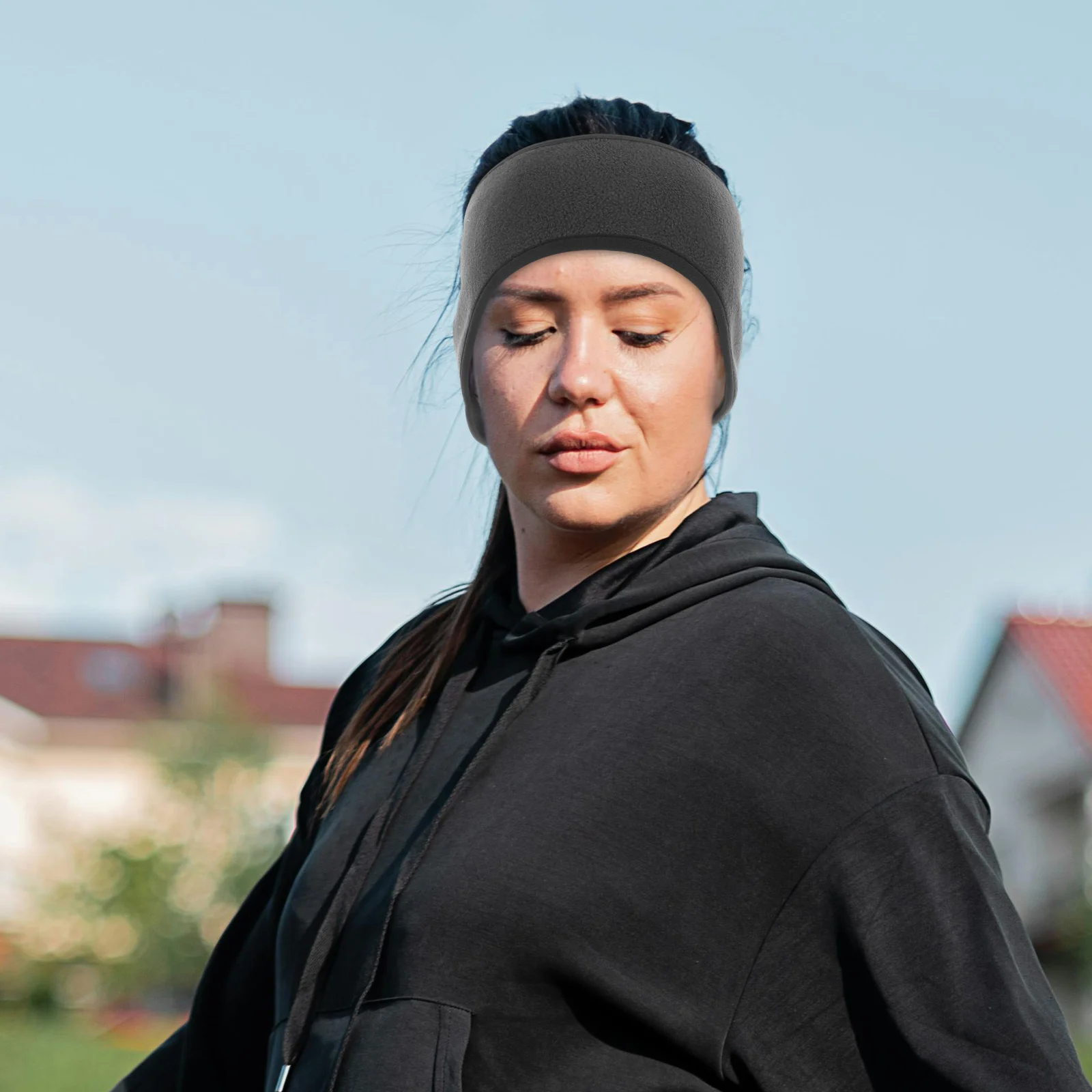 عصابة رأس دافئة من الصوف لتدفئة الأذن تغطية واسعة للرجال والنساء في الهواء الطلق والجري وركوب الدراجات والرياضات الشتوية وقابلة للتعديل ومريحة #6