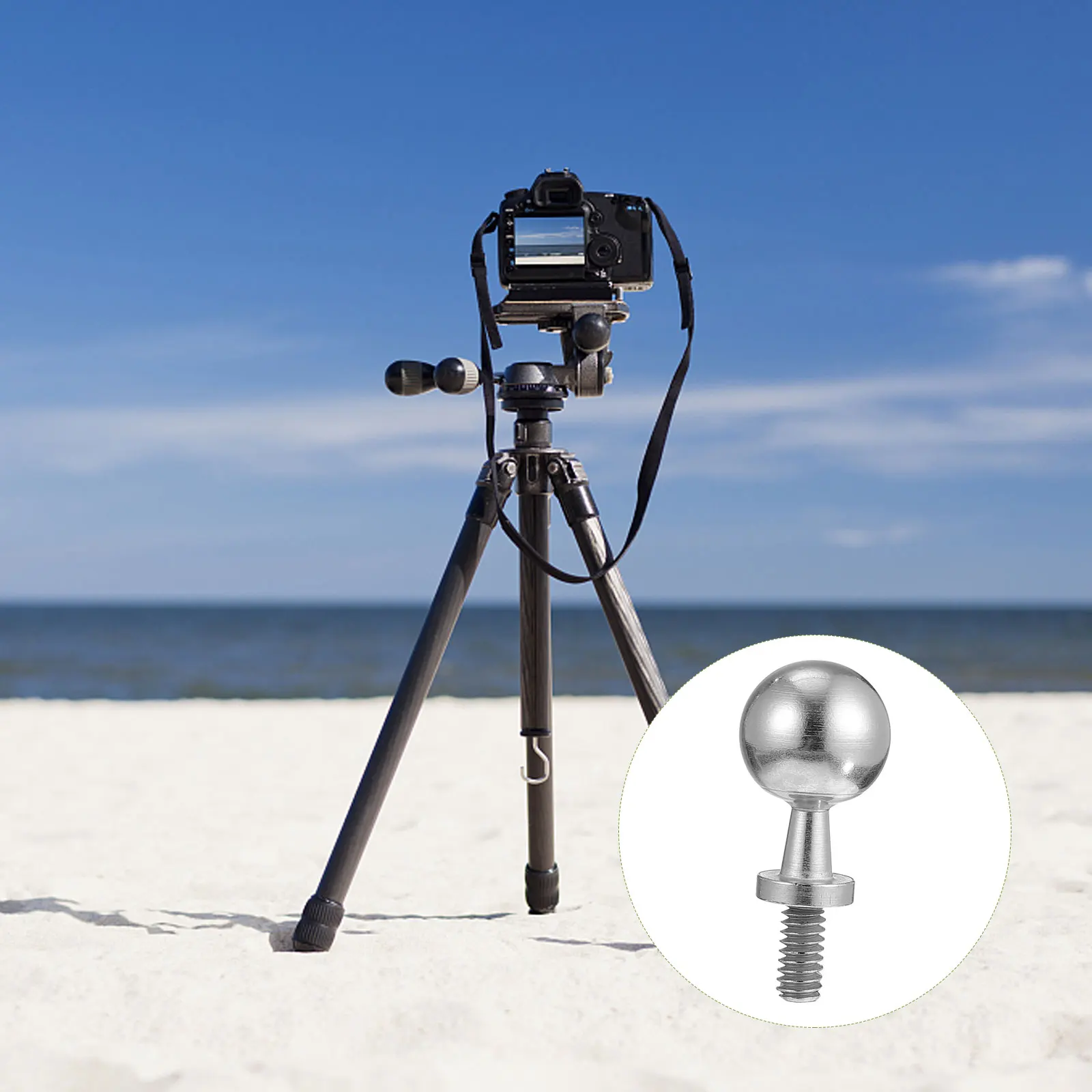 

Ball Head Screw Simple Installation Tripod Adapter Projector Steel Camera Small Long Lasting Use Accessories