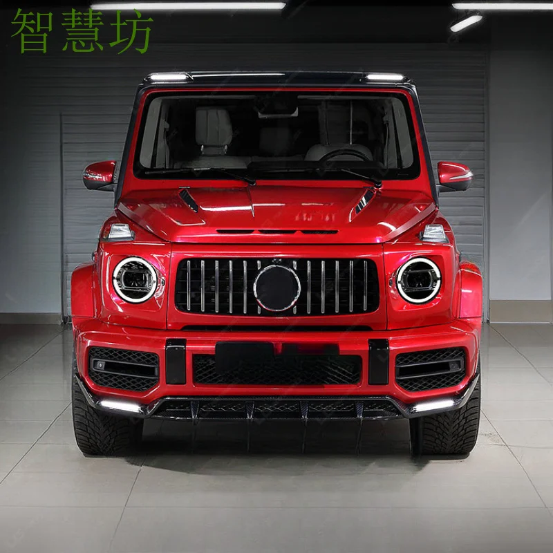 Suitable for Mercedes-Benz G-Class W464 with front lip and rear diffuser, T-shaped carbon fiber body kit
