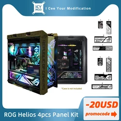 4pcs RGB Panel Kit For ROG Helios GX601 PC Case MOD DIY Buid ASUS Strix Decoration Refit ARGB Plate Customize Power Supply Cover
