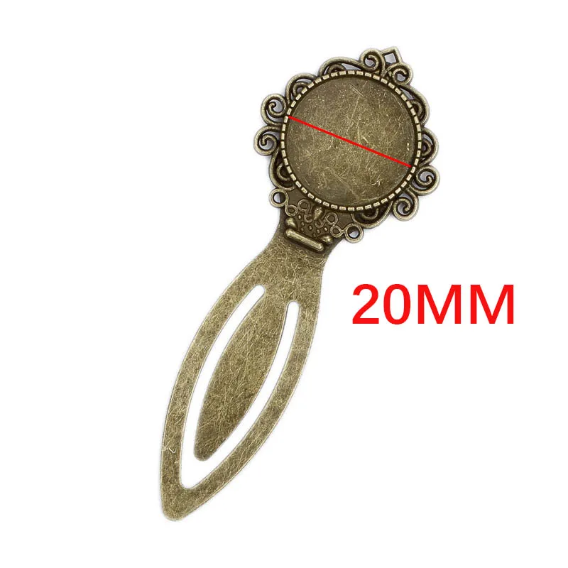 10 sztuk/partia Nowa Antyczna Podstawa Zakładki do Książki w Kształcie Sowy Pasująca do Kaboszonu 20mm Okrągła Szklana Oprawa do Zakładek Komponenty do Wyrobu Biżuterii A — zdjęcie 7