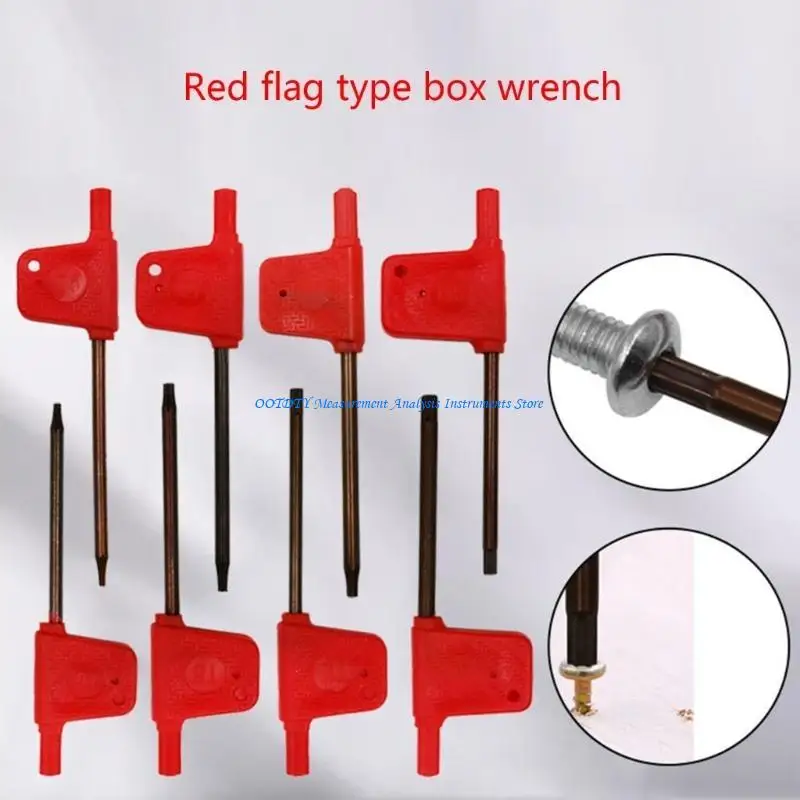 367D High Strength Force Red Flag Type Box Wrench Plum Shaped Screwdriver Set