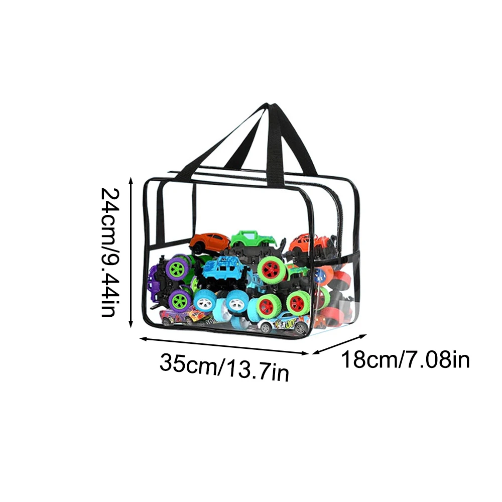 Transparent Pvc Toy Storage Bag, Beach Puzzle Organizer Bag Travel Waterproof Storage Bag With Zipper Washing Rinsing Moving Bag