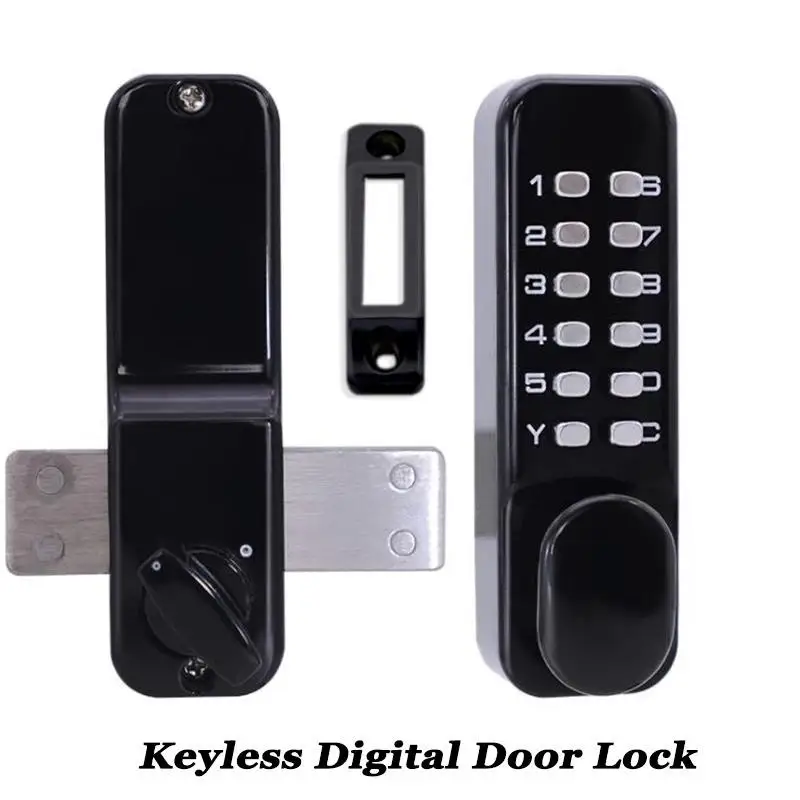 Waterproof Exterior Lock Gate opener Digital Door lock code/password Mechanical Deabolt Keyless Outdoor Garden/Home Wooden Door