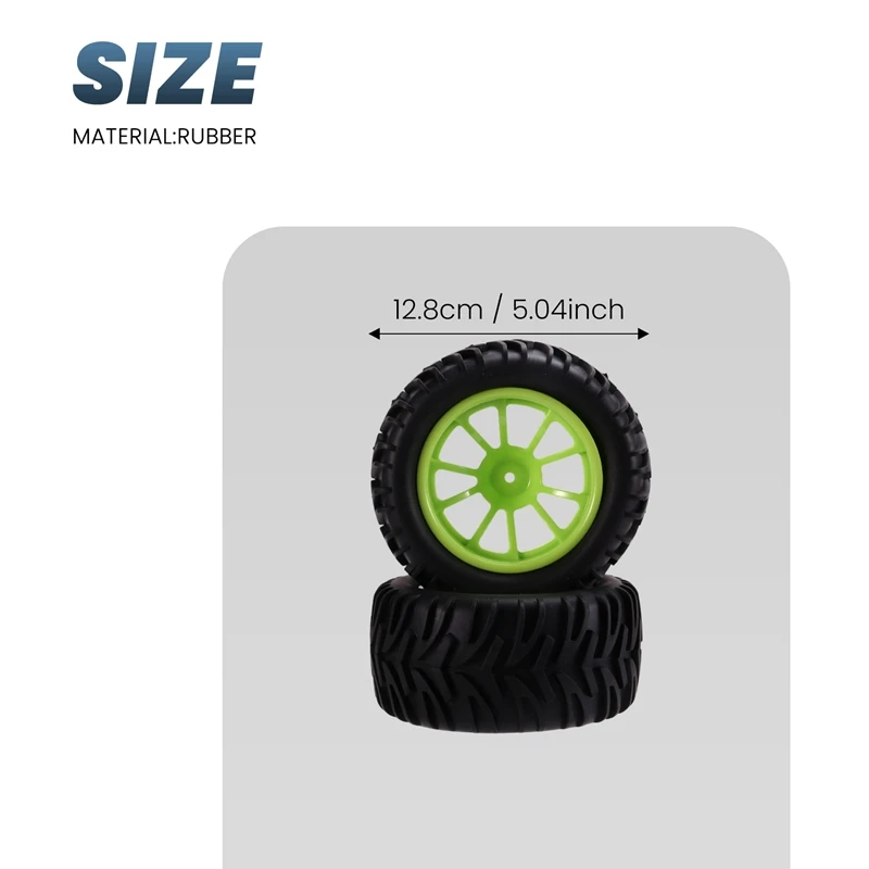 128MM 1/10 RC Monster-Truck Buggy-Tire Tyre Wheel Foam Inserts 12Mm Hex For Traxxas/Arrm /Redcat/HSP/HPI/Tamiya/Kyosho image 6