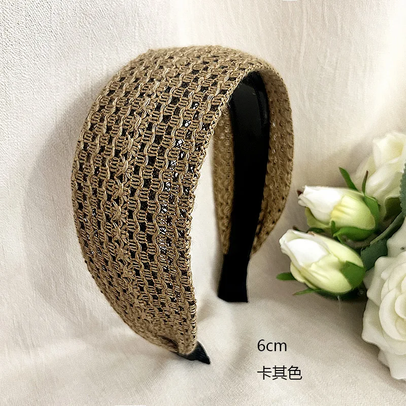 8cm Wide Striped Headband for Women