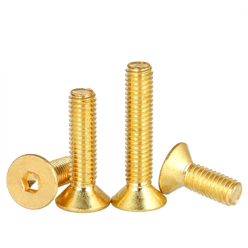 Weiyi M2 M2.5 M3 M4 M5 M6 M8 M10 DIN7991 Messing Sechskant-Innensechskant-Senkkopfschraube – Detail 3