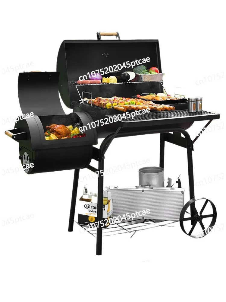 

Large Home Grill Courtyard Villa Grill Outdoor Charcoal American Braised Grill for 5 People